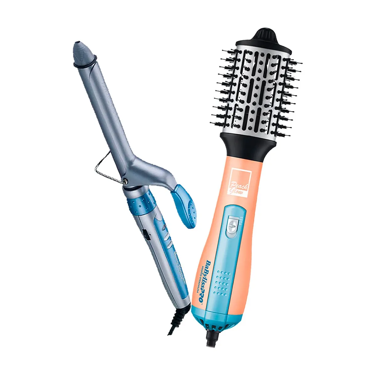 BABYLISS PRO - Combo BabylissPRO Cepillo Eléctrico BNTHBPE250PE y Rizador BABNT75SPE