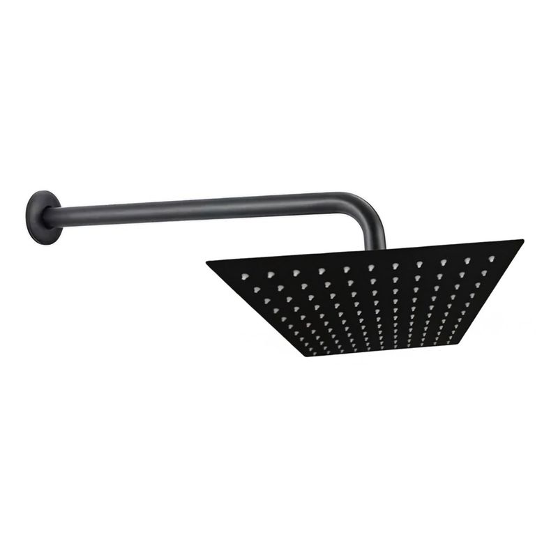 C&A - Ducha Española Cuadrada 10x10 Negro Acero Inox