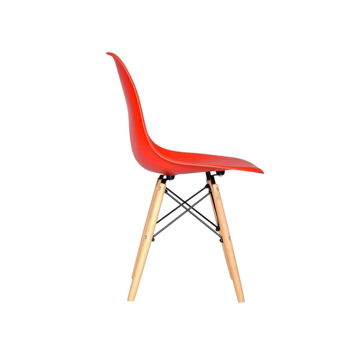 OFIDEAS - Silla De Comedor Diseño Eames Rojo Polipropileno Ofideas