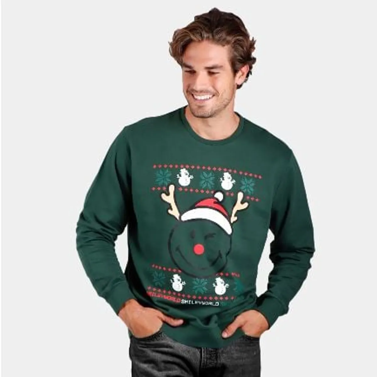 GENERICO - SUDADERA HOMBRE MERRY CHRISTMAS - SMILEY WORLD