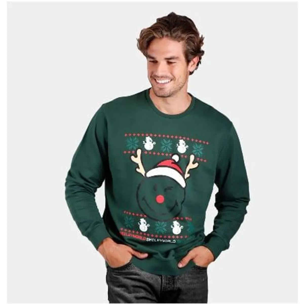 GENERICO - SUDADERA HOMBRE MERRY CHRISTMAS - SMILEY WORLD