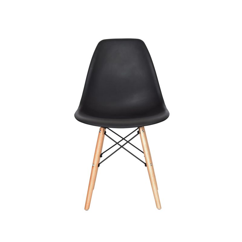 OFIDEAS - Silla De Comedor Diseño Eames Negro Polipropileno Ofideas