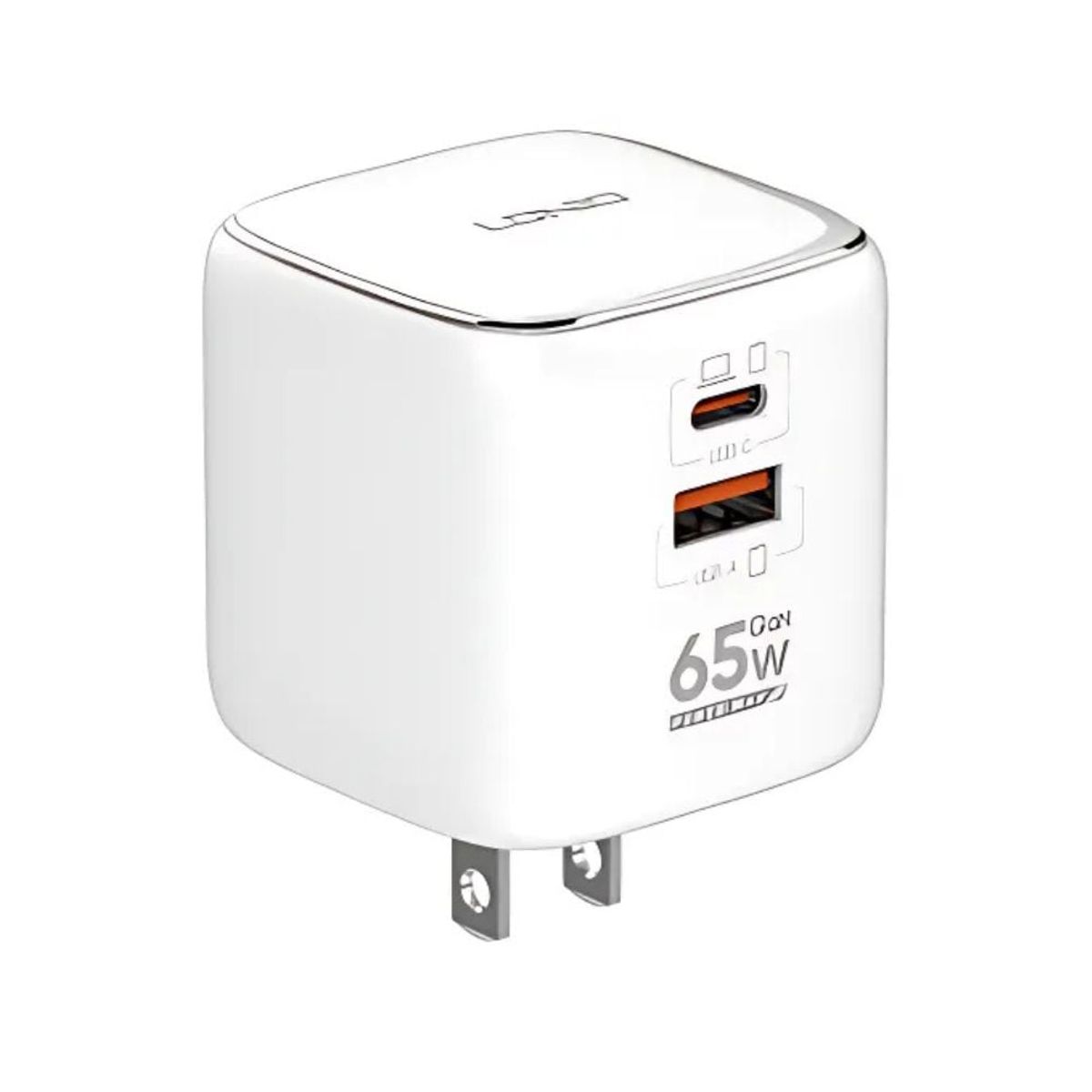 LDNIO - Cargador rápido multiadaptador de Enchufe PD&QC de 65W Q2617