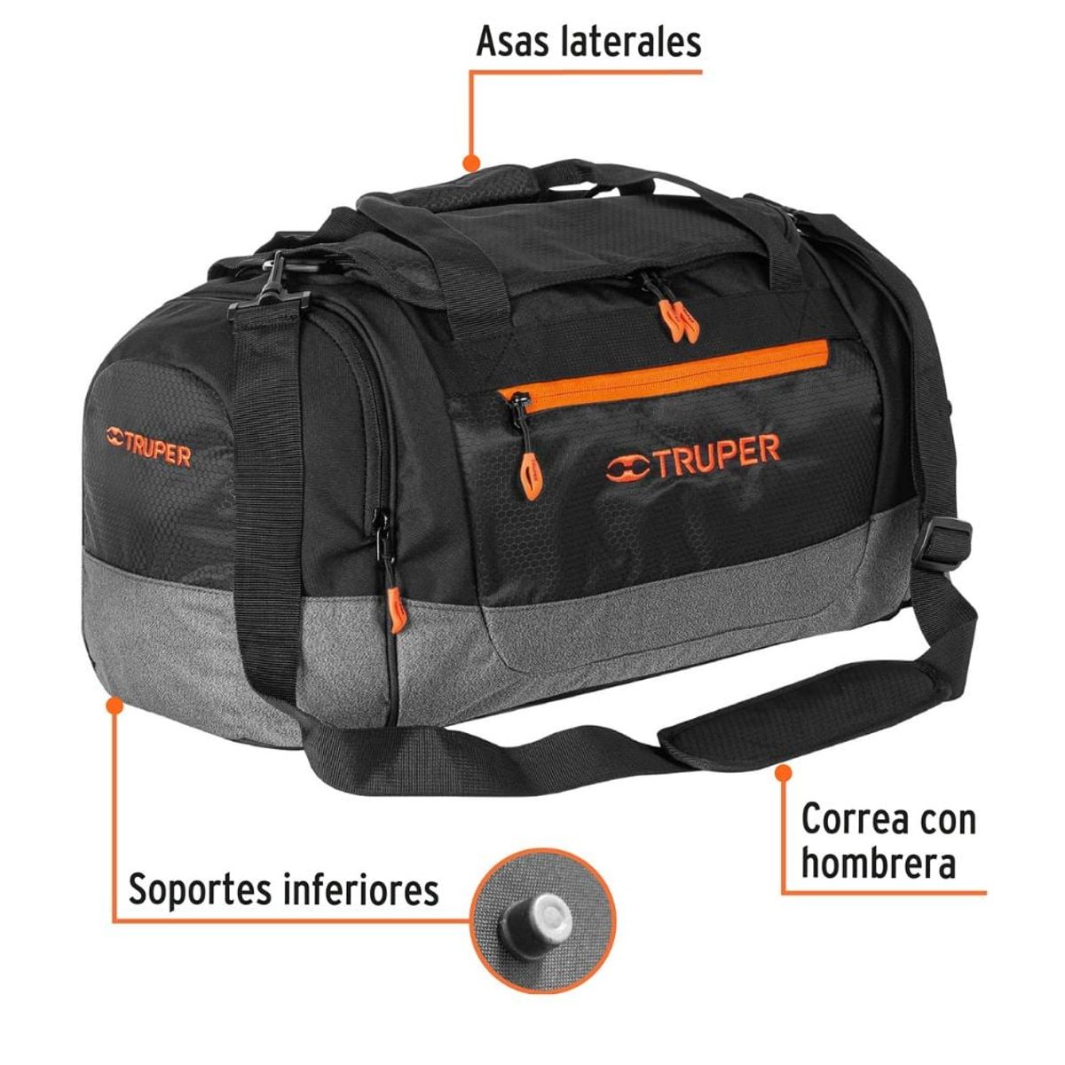 TRUPER - MALETA DEPORTIVA GIMNASIO VIAJE CAMPING + TOMATODO TRUPER