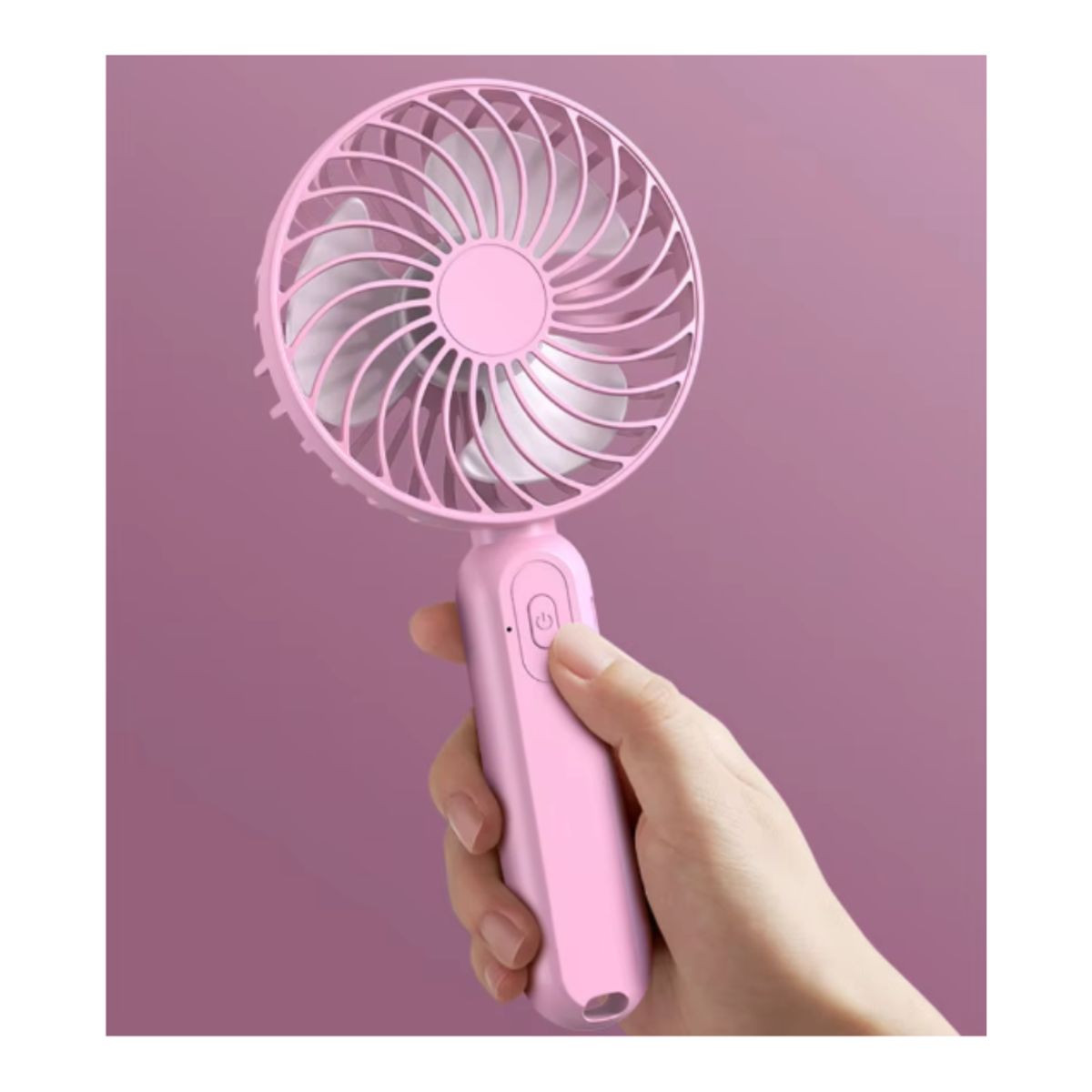 GENERICO - MINI VENTILADOR ELÉCTRICO PORTATIL ROSADO