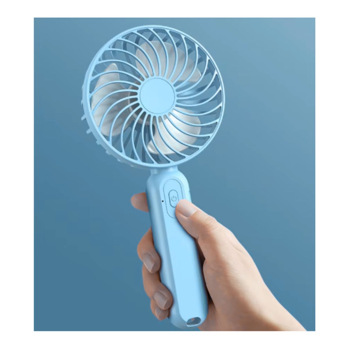 GENERICO - MINI VENTILADOR ELÉCTRICO PORTATIL CELESTE