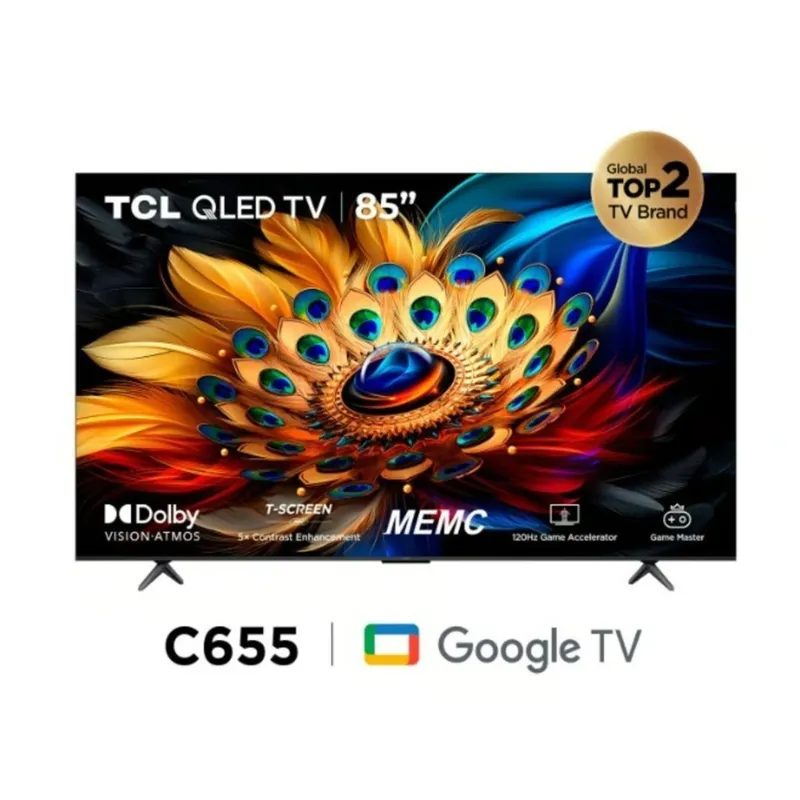 TCL - TCL 85 QLED 4K UHD Google TV HDR Dolby Vision Modelo 85C655