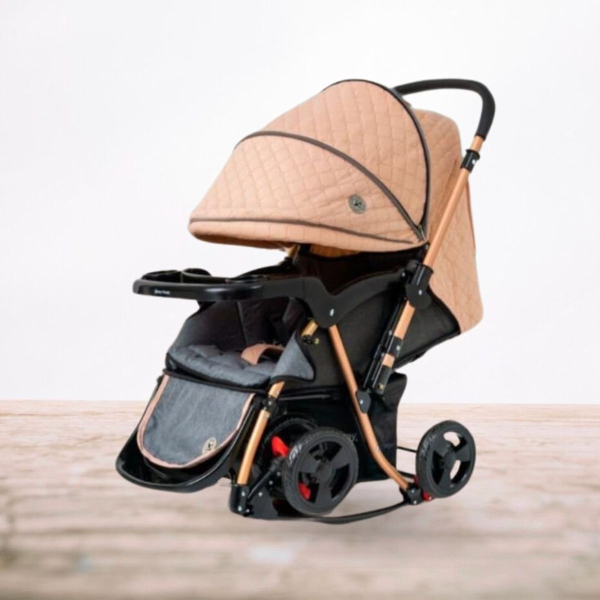 BABY HAPPY - Coche Cuna Mecedora « NEW FLIP» BEIGE