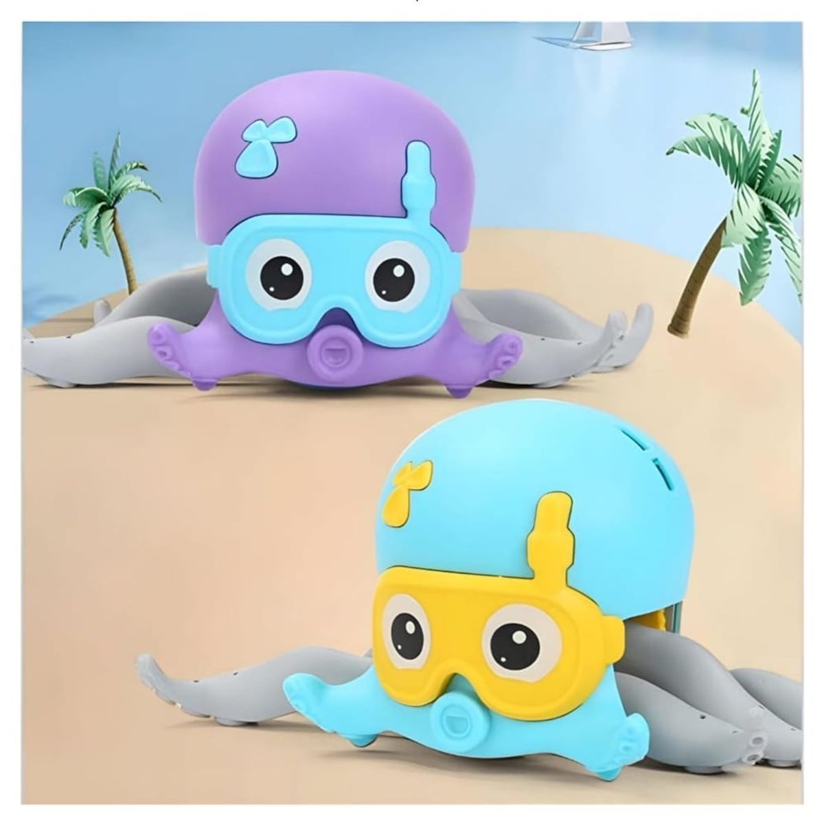 GENERICO - PULPO NADADOR MORADO PARA AGUA Y SUELO CELESTE