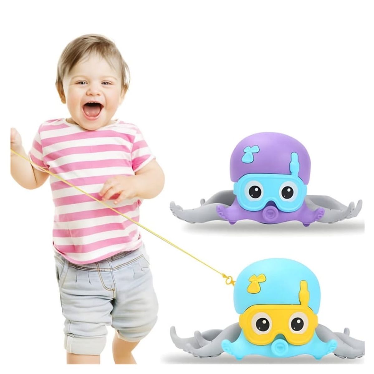 GENERICO - PULPO NADADOR MORADO PARA AGUA Y SUELO CELESTE