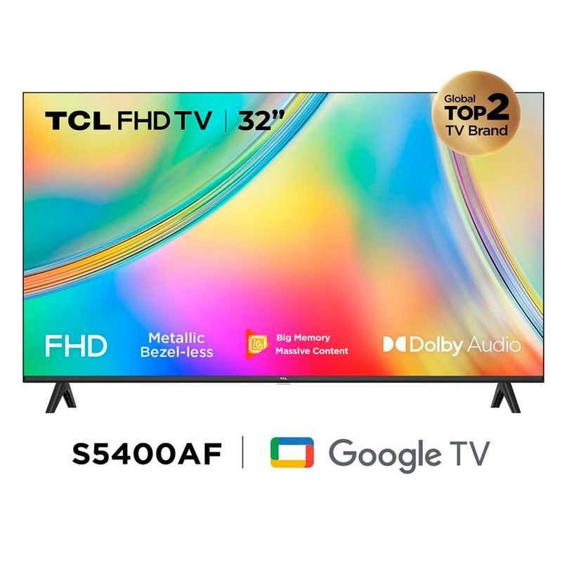 TCL - Televisor TCL  32" HD Smart Android Tv 32S5400AF