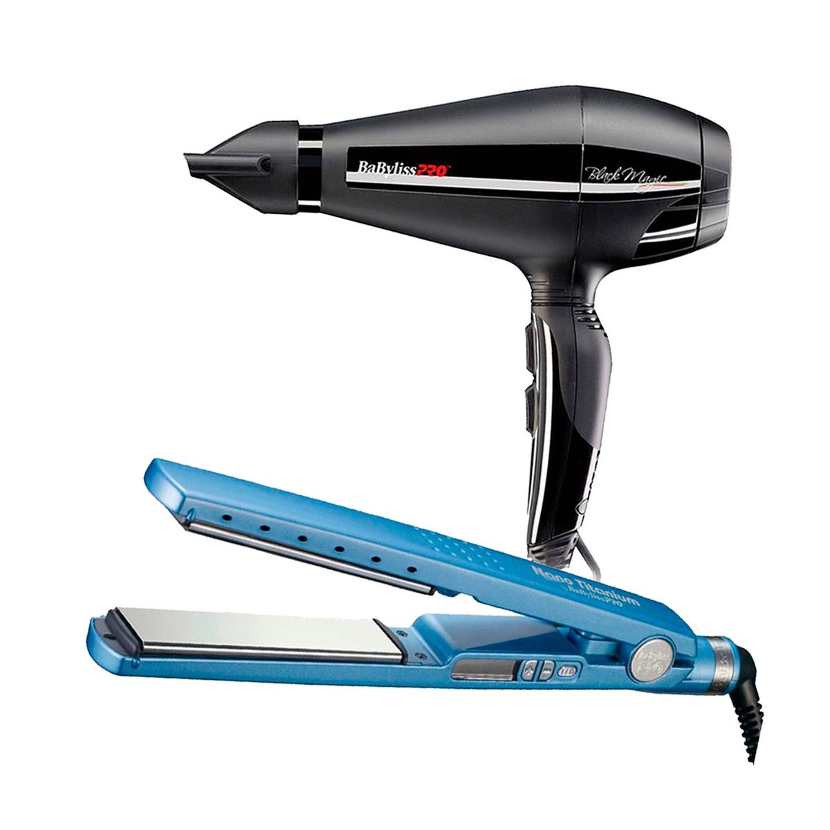BABYLISS PRO - Combo BabylissPRO Alisadora BNT4091TPE y Secador Black Magic B6400PE