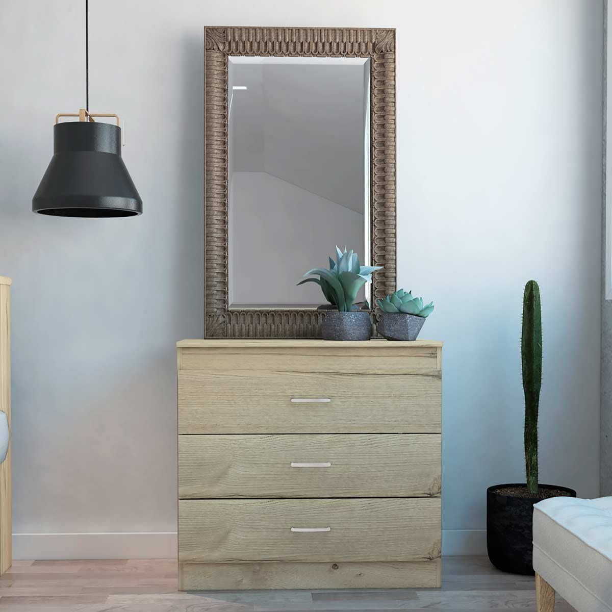 GENERICO - Cómoda Isabella  Blanco-Duna  -  Envío Armado y Melamina 18mm