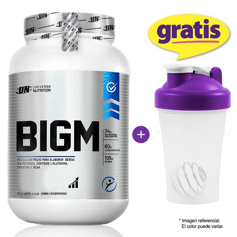 UNIVERSE NUTRITION - Proteína Suero de Leche Bigm 2 Kg Chocolate + Shaker