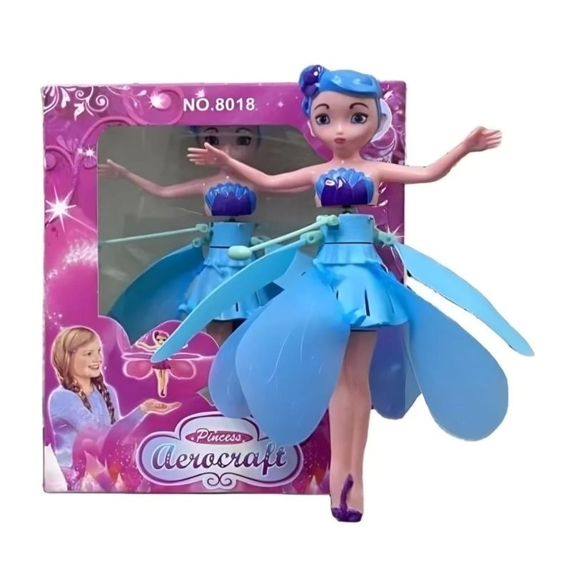 GENERICO - HADA VOLADORA CON DESTELLOS DE LUCES COLOR AZUL