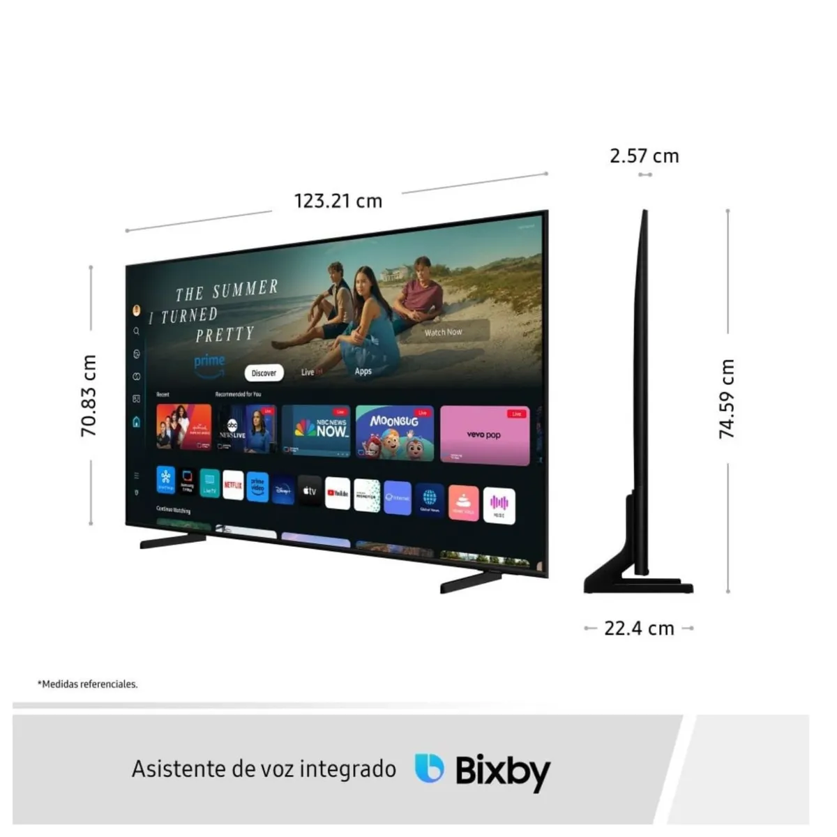 SAMSUNG - Televisor Samsung QLED Tizen OS Smart Tv 55 4K QN55Q60DAGXPE  + Rack Giratorio