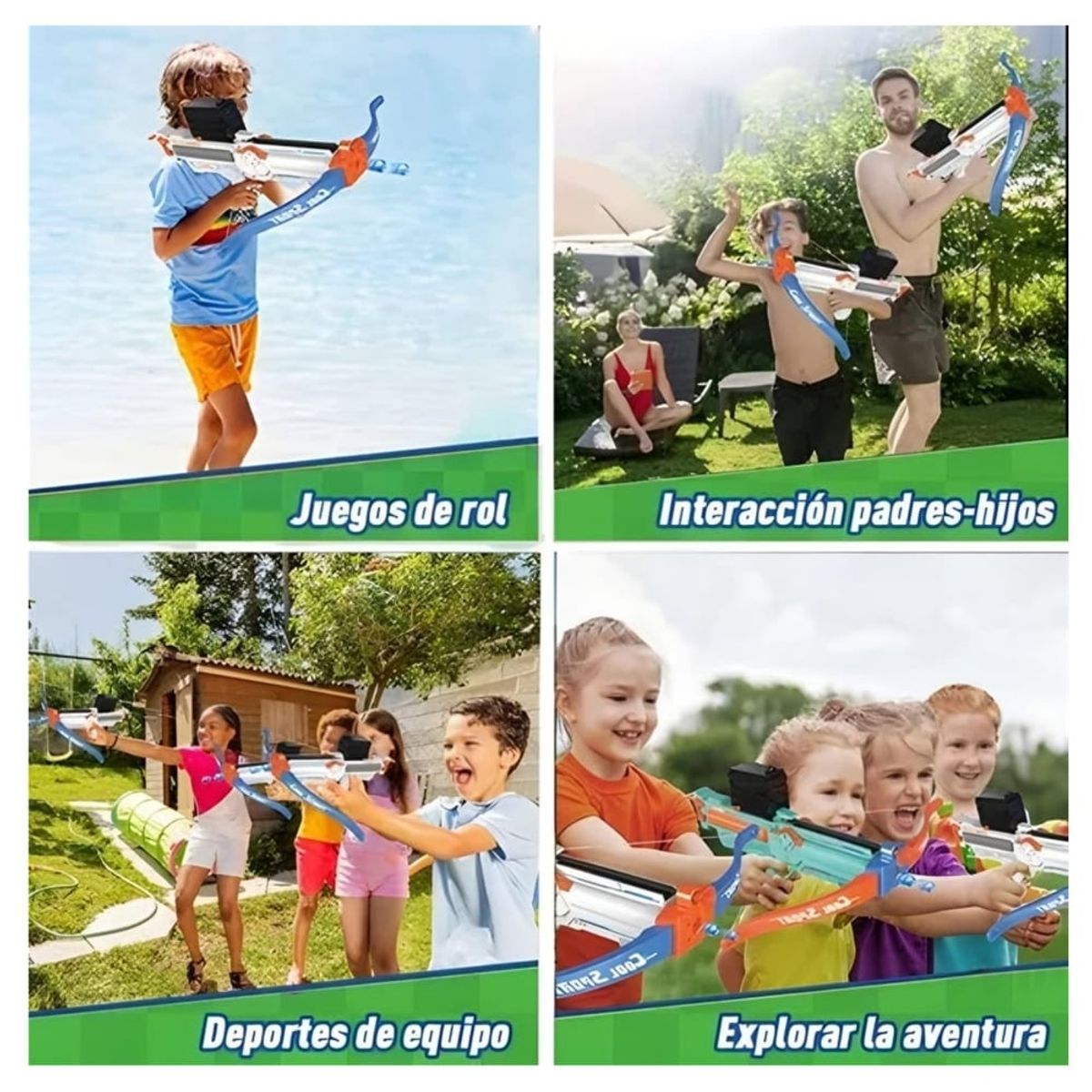 GENERICO - JUGUETE BALLESTA HIDROGEL 3 en1