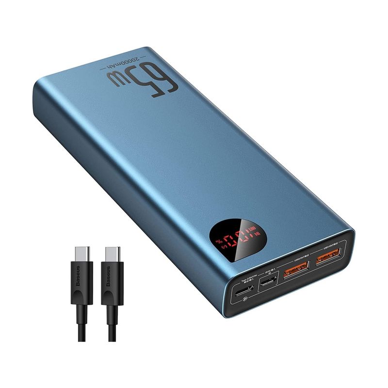 BASEUS - Bateria Power Bank 20000mAh Carga Rapida 65w Baseus