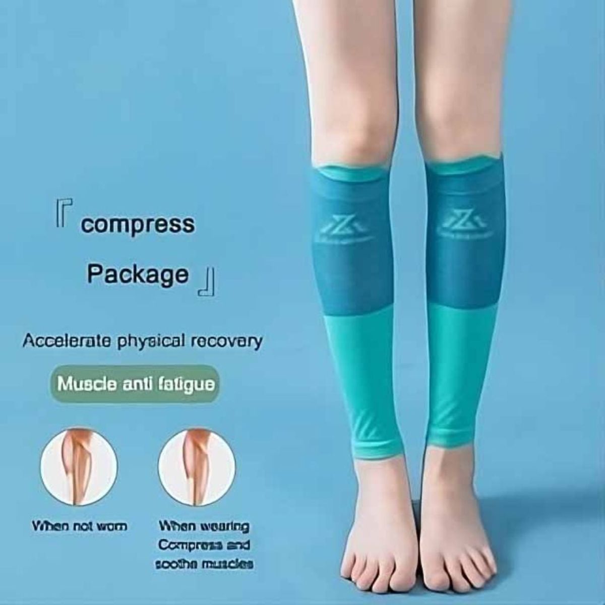 GENERICO - Mangas de compresión para pantorrilla talla S & M