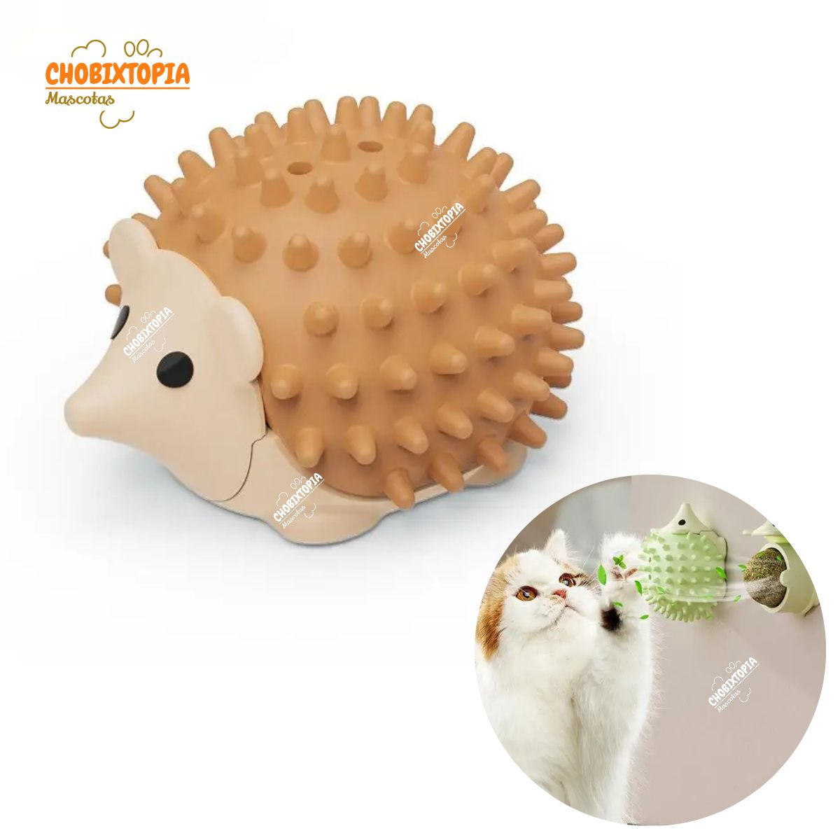 GENERICO - JUGUETE CATNIP ERIZO COLOR COCOA