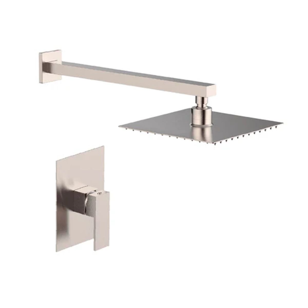 FRATELLI - Mescladora + Ducha Española Cuadrado en Bronce Satinado