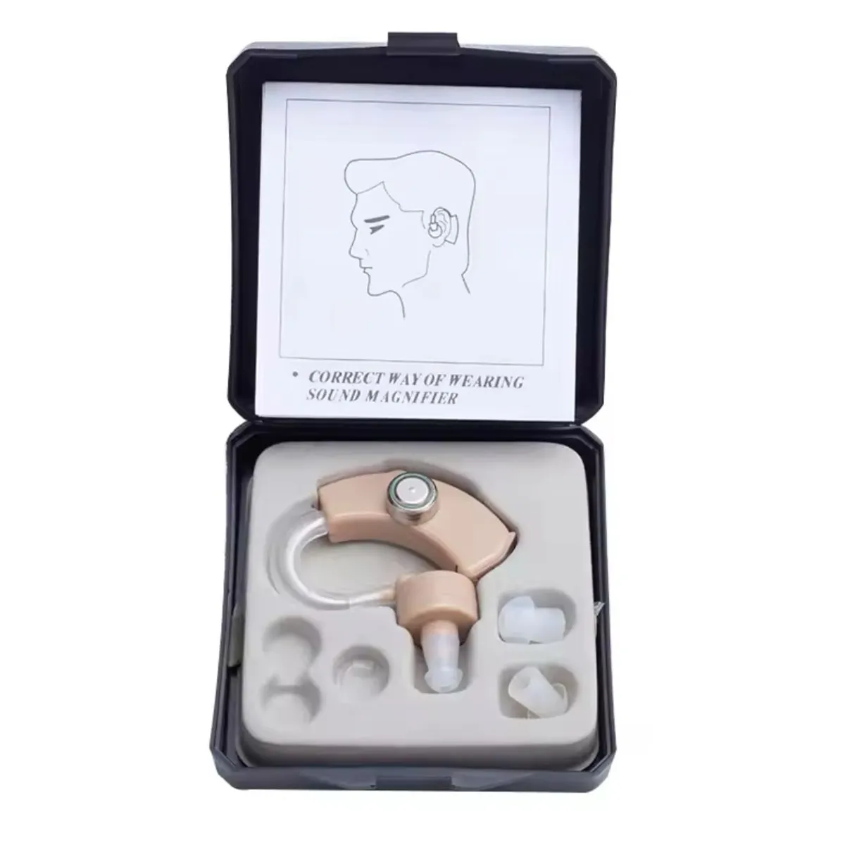 GENERICO - AURICULAR AMPLIFICADOR SORDERA  CON PILAS ADICIONALES