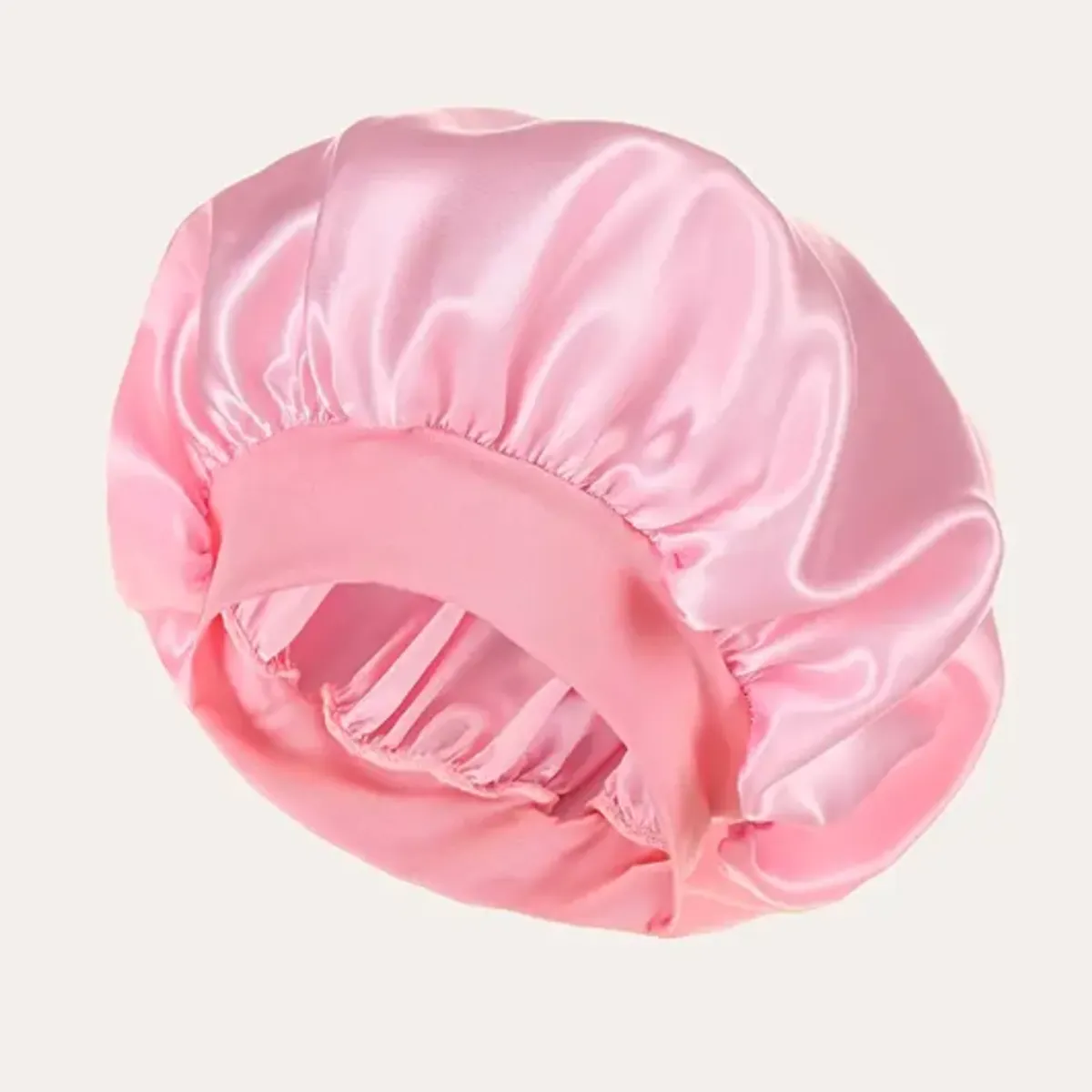 GENERICO - GORRO DE SATIN PARA DORMIR CABELLO LISO Y RIZADO EVITA ENREDOS ROSADO