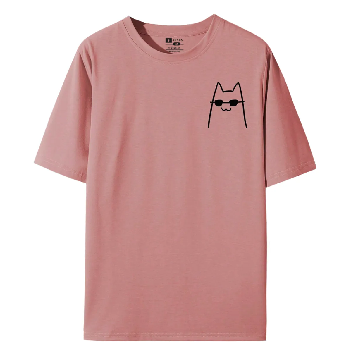 YANSUS - Polo Hombre Yansus Estampado Gatito Con Lentes