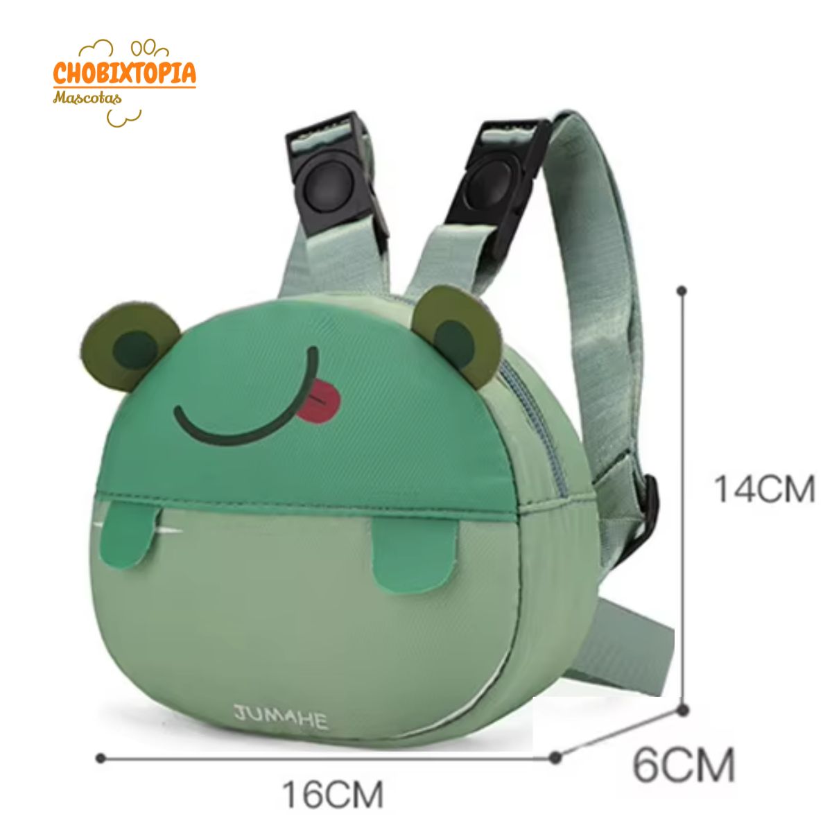 GENERICO - ARNES MOCHILA PARA MASCOTA RANITA VERDE