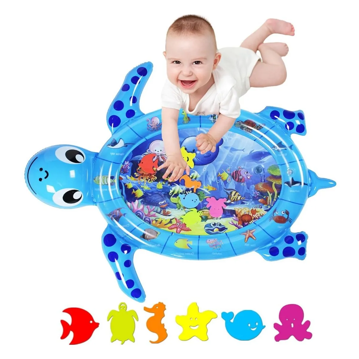 GENERICO - Tummy Time - Alfombra de Agua para Bebés - Tortuga