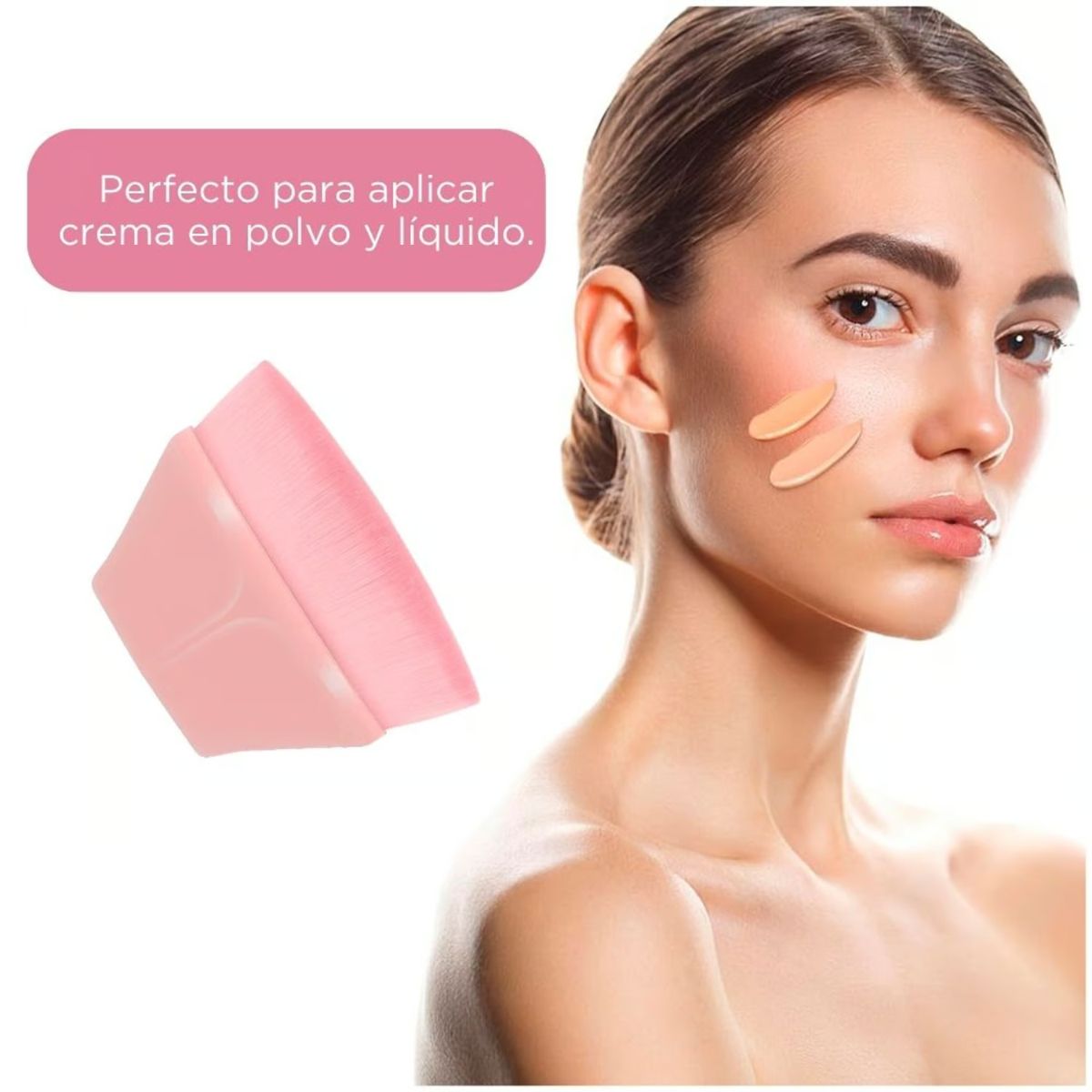 GENERICO - Brocha de Maquillaje Mágica Kabuki Forma Diamante