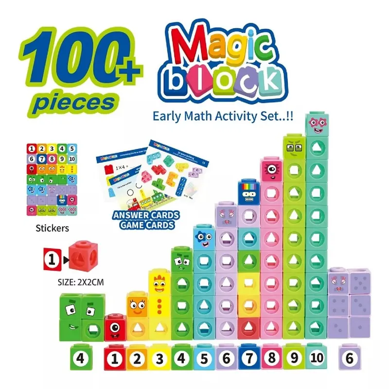 GENERICO - Magic Number Blocks - 100 pcs Generico