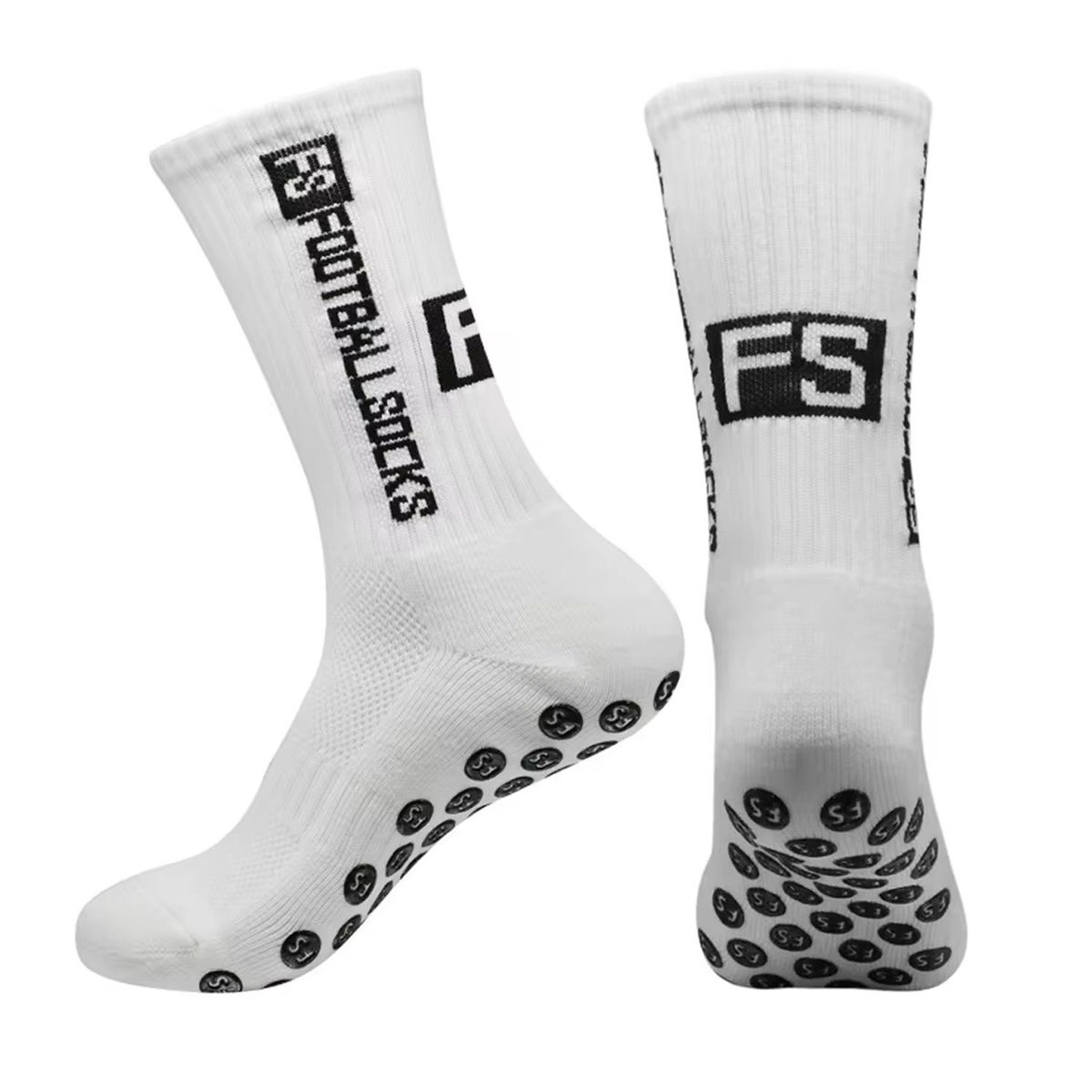 GENERICO - MEDIAS DEPORTIVAS ALMOHADILLAS ANTIDESLIZANTES FÚTBOL BLANCO