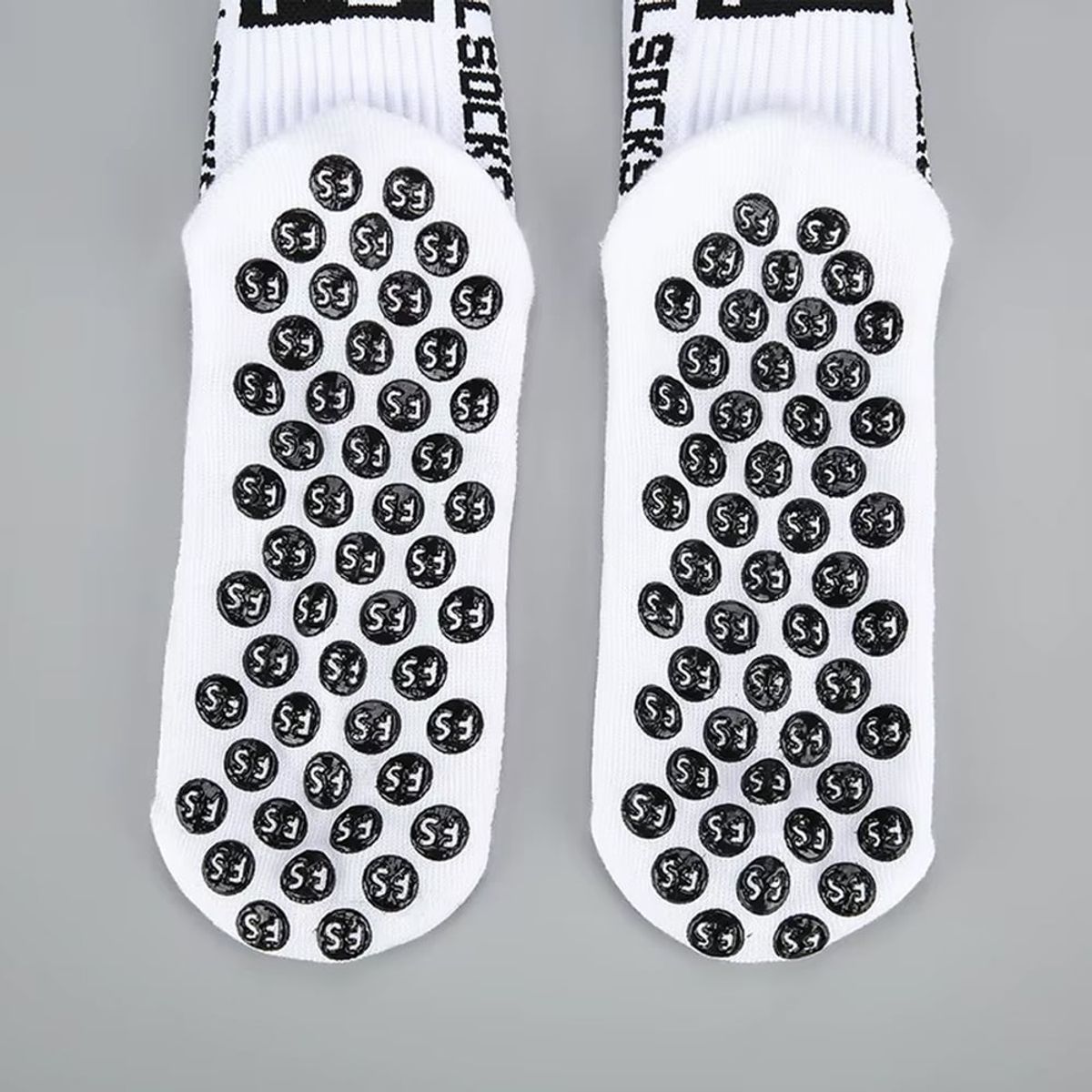 GENERICO - MEDIAS DEPORTIVAS ALMOHADILLAS ANTIDESLIZANTES FÚTBOL BLANCO