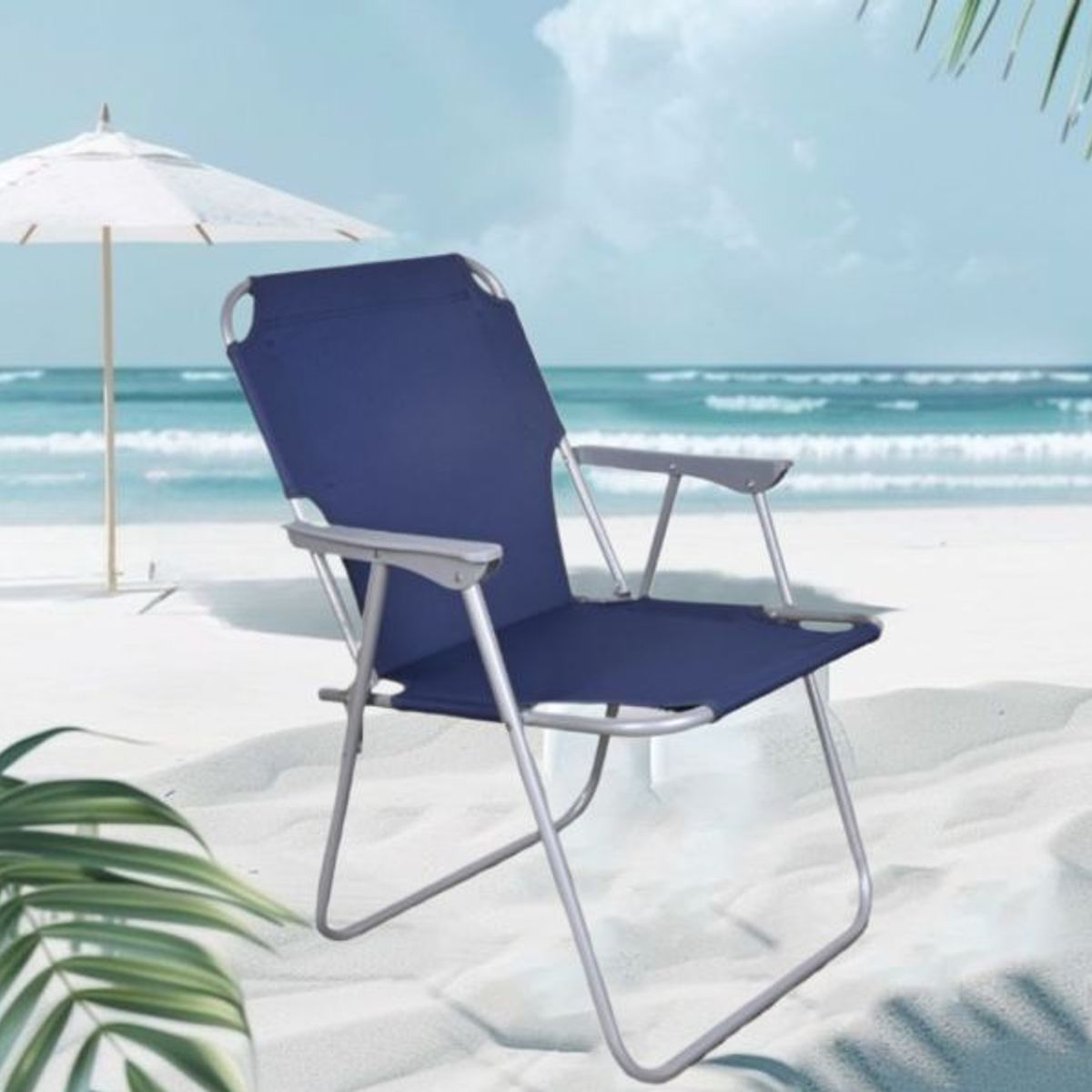 GENERICO - SILLA PLEGABLE PORTÁTIL DE TERRAZA PLAYA CAMPING PISCINA LIGERA