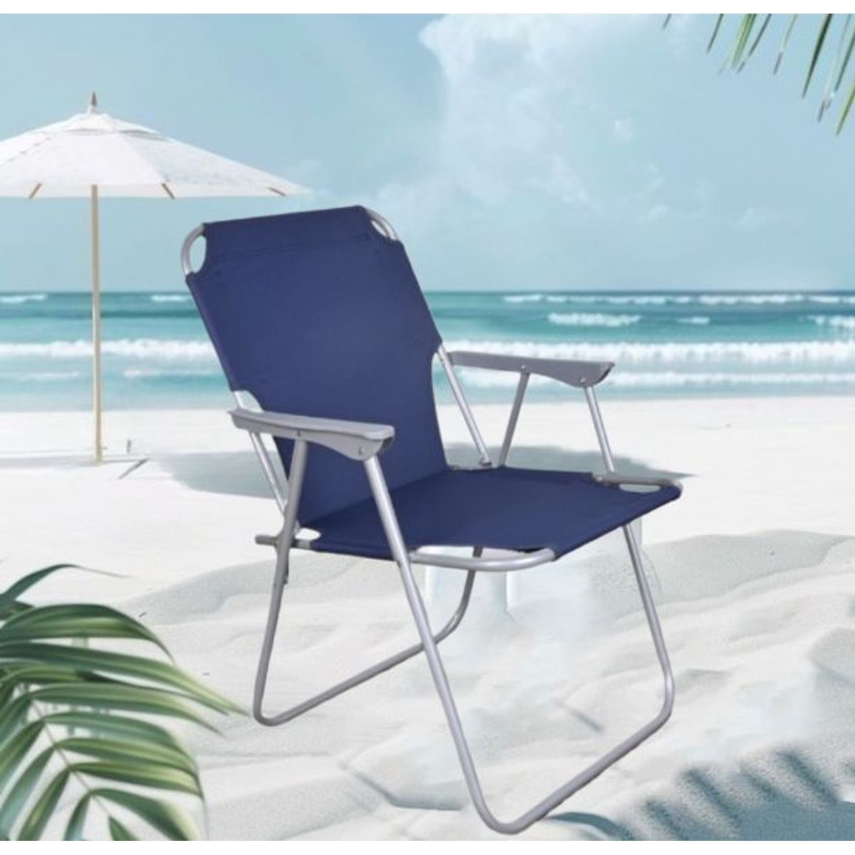 GENERICO - SILLA PLEGABLE PORTÁTIL DE TERRAZA PLAYA CAMPING PISCINA LIGERA