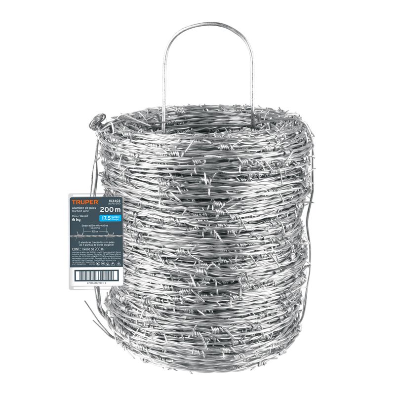 TRUPER - Alambre de Púas 200M BWG 17.5 103403 Truper