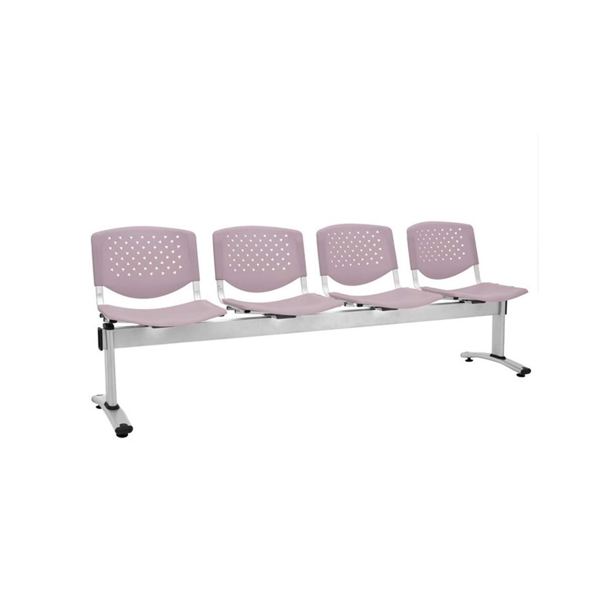 OFIDEAS - Butaca De Espera - Tandem Prisma 4 Cuerpos Color Gris Ofideas