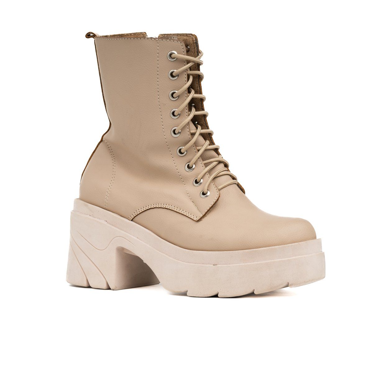 NEBULA - Botas Villeta - Nébula - Nude Cuero