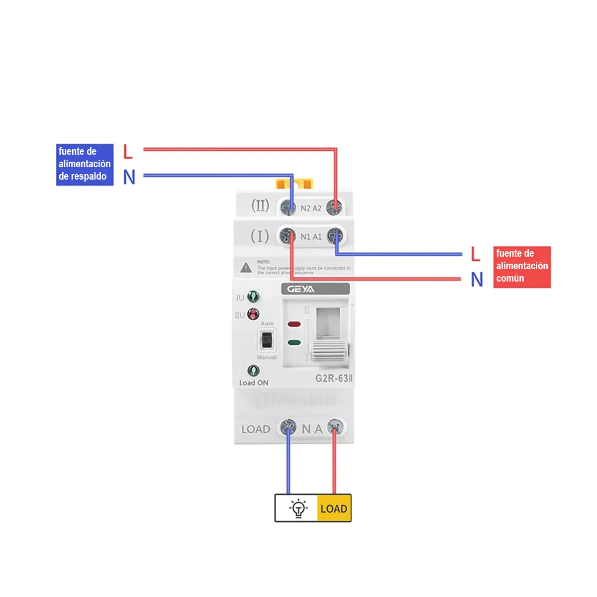 GENERICO - Interruptor de Transferencia Automática monofasico 63A 220V