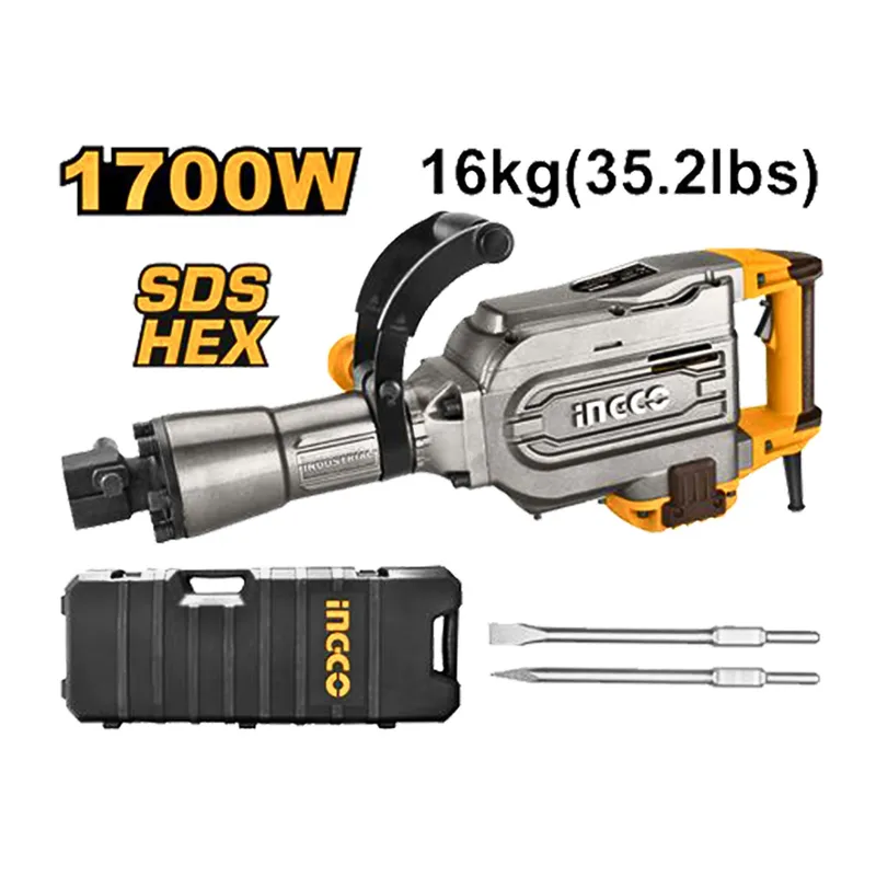 INGCO TOOLS - Martillo demoledor 1700w 45Joules 16Kg Ingco