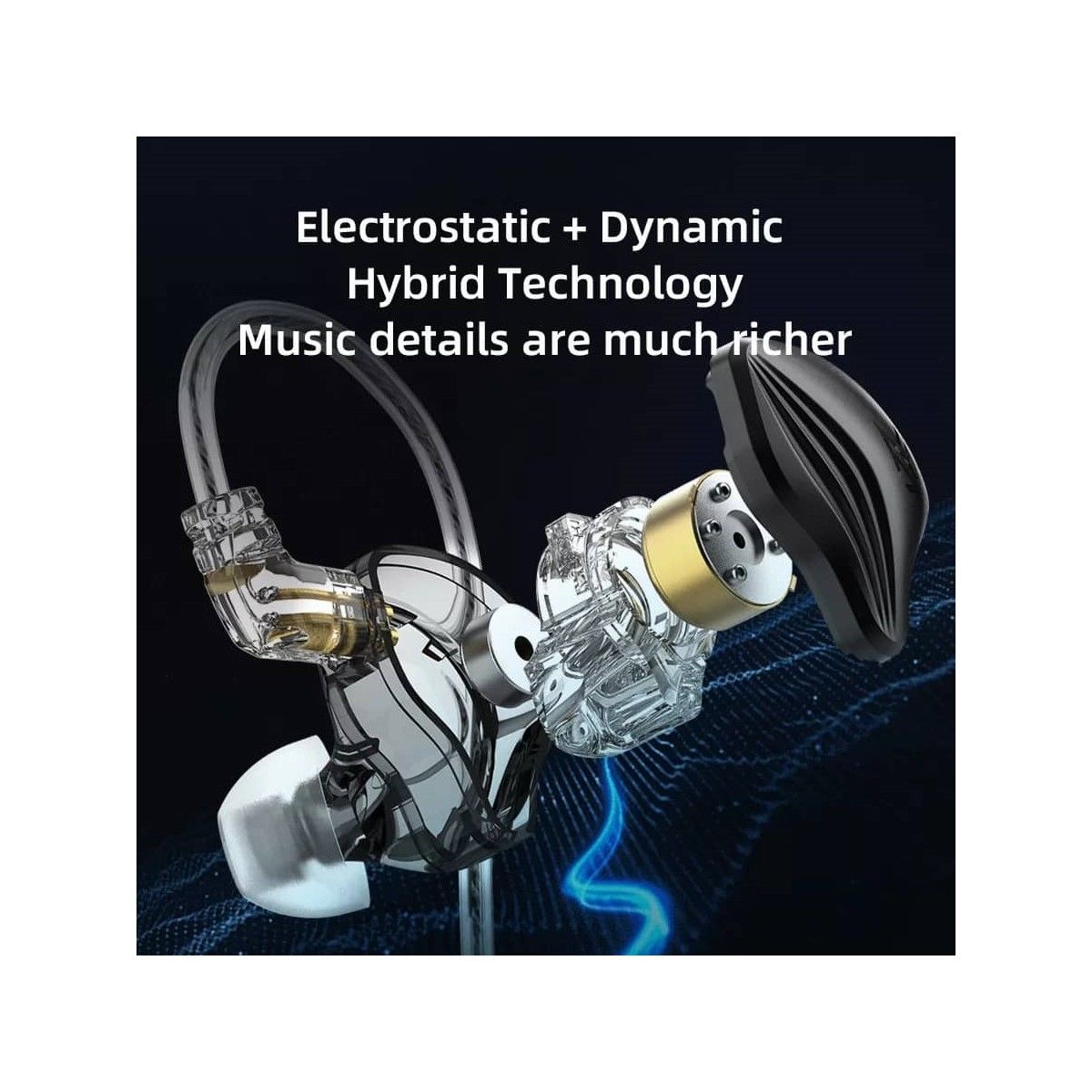 KZ - Audifono Kz Zex 2 Controladores Electrostáticos Con Mic