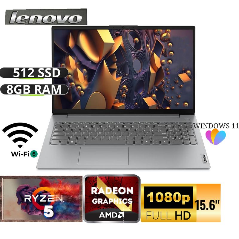 LENOVO - LAPTOP LENOVO IDEAPAD 1 15AMN7 AMD RYZEN 5-7520U 8GB 512GB SSD 15.6' FHD WINDOWS 11