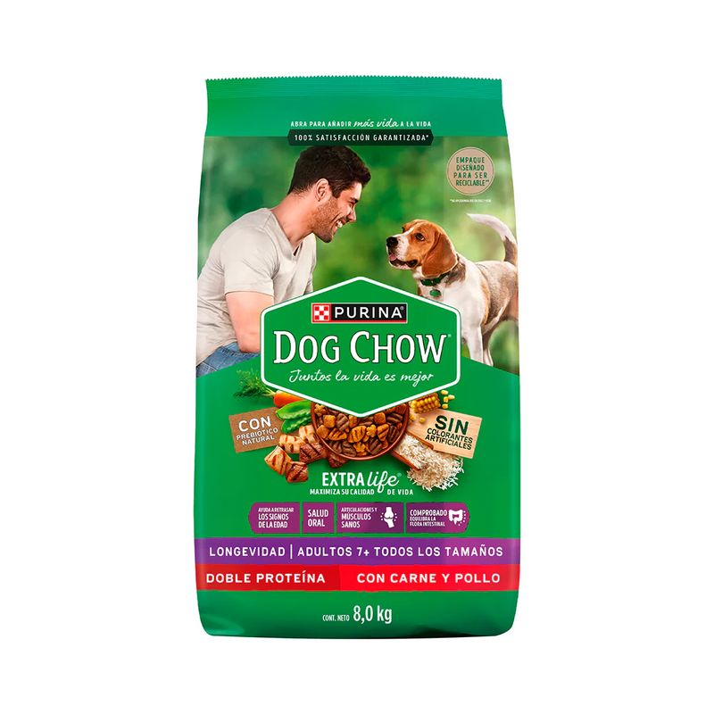 DOG CHOW - ALIMENTO DE PERRO DOG CHOW ADULTO MAYORES +7  8KG