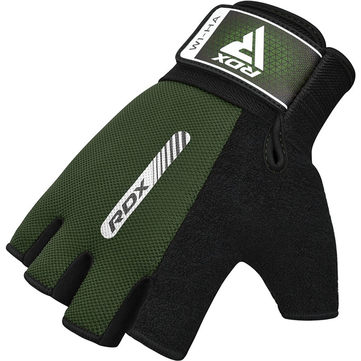 RDX - Guantes para Levantamiento de Pesas W1H Verde - M