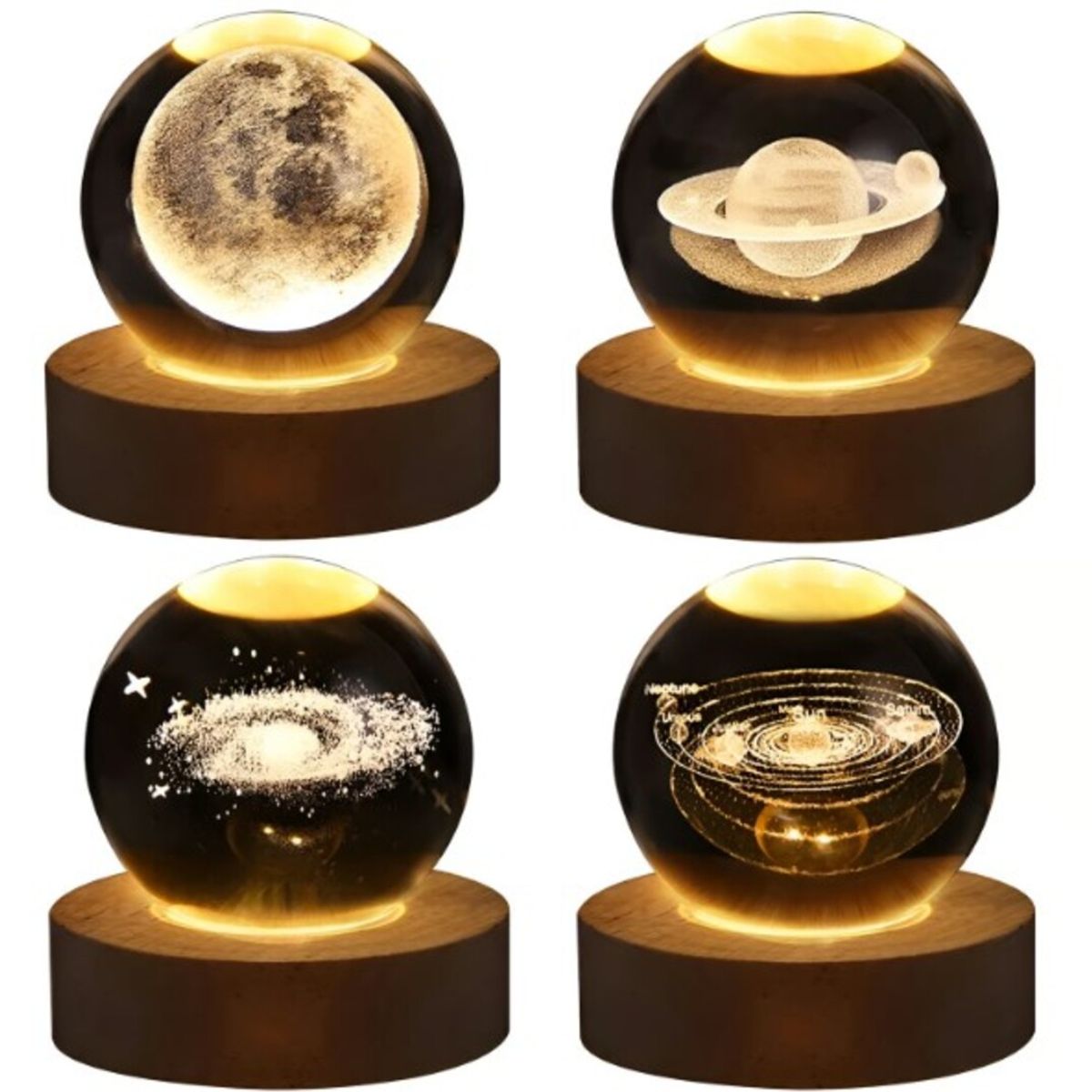 GENERICO - Lampara Diseño 3D Esfera Adorno Decoración Noctura Iluminacion - Galaxia
