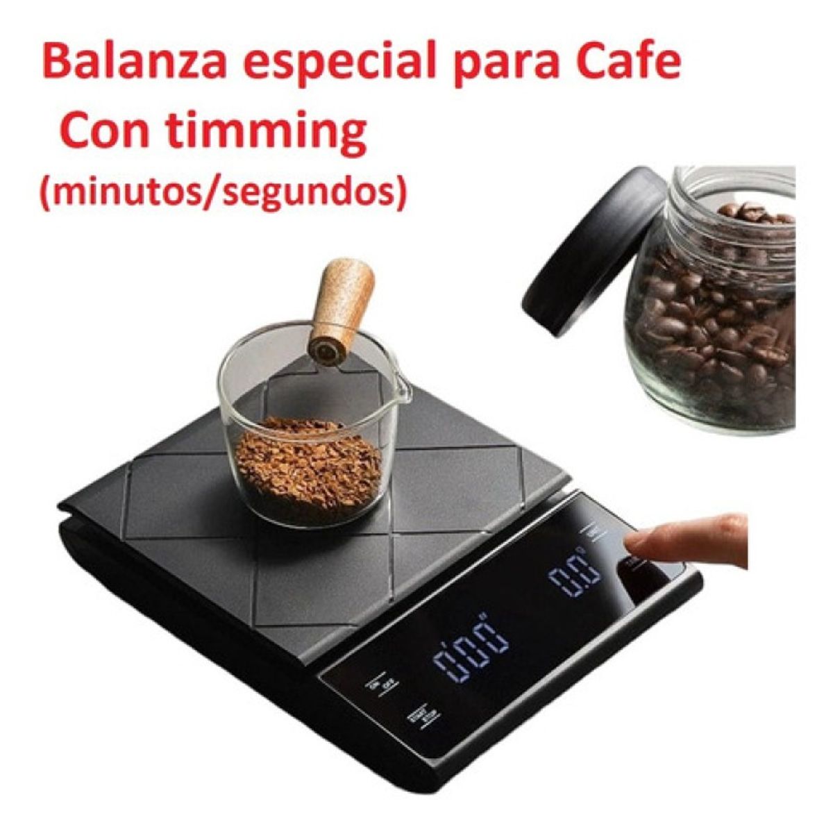 GENERICO - Balanza Digital Café Profesional Temporizador 3kg01g Ek602
