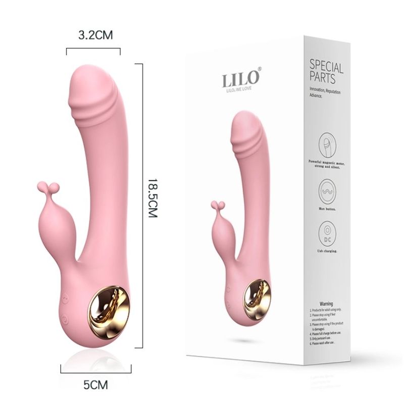 GENERICO - Potente Vibrador 10 modos graduable Doble placer