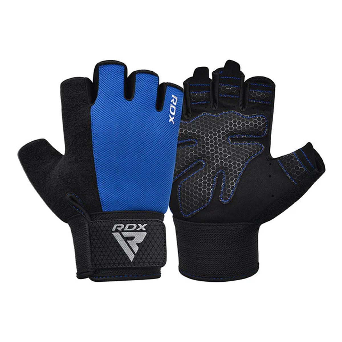 RDX - Guantes para Levantamiento de Pesas RDX W1H Plus Azul - M