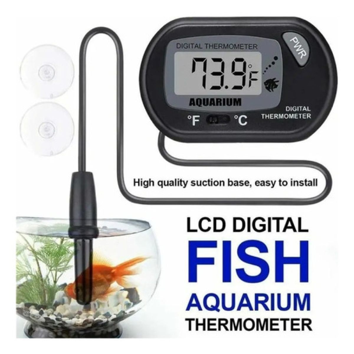 GENERICO - Termometro Digital Sumergible Para Acuarios Y Peceras Temper